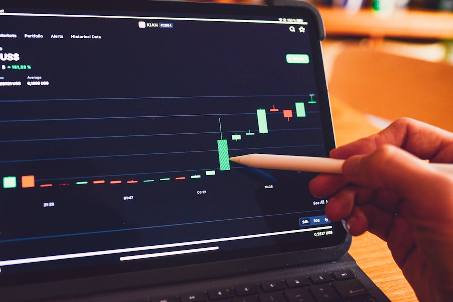 Photo Stock market graph
